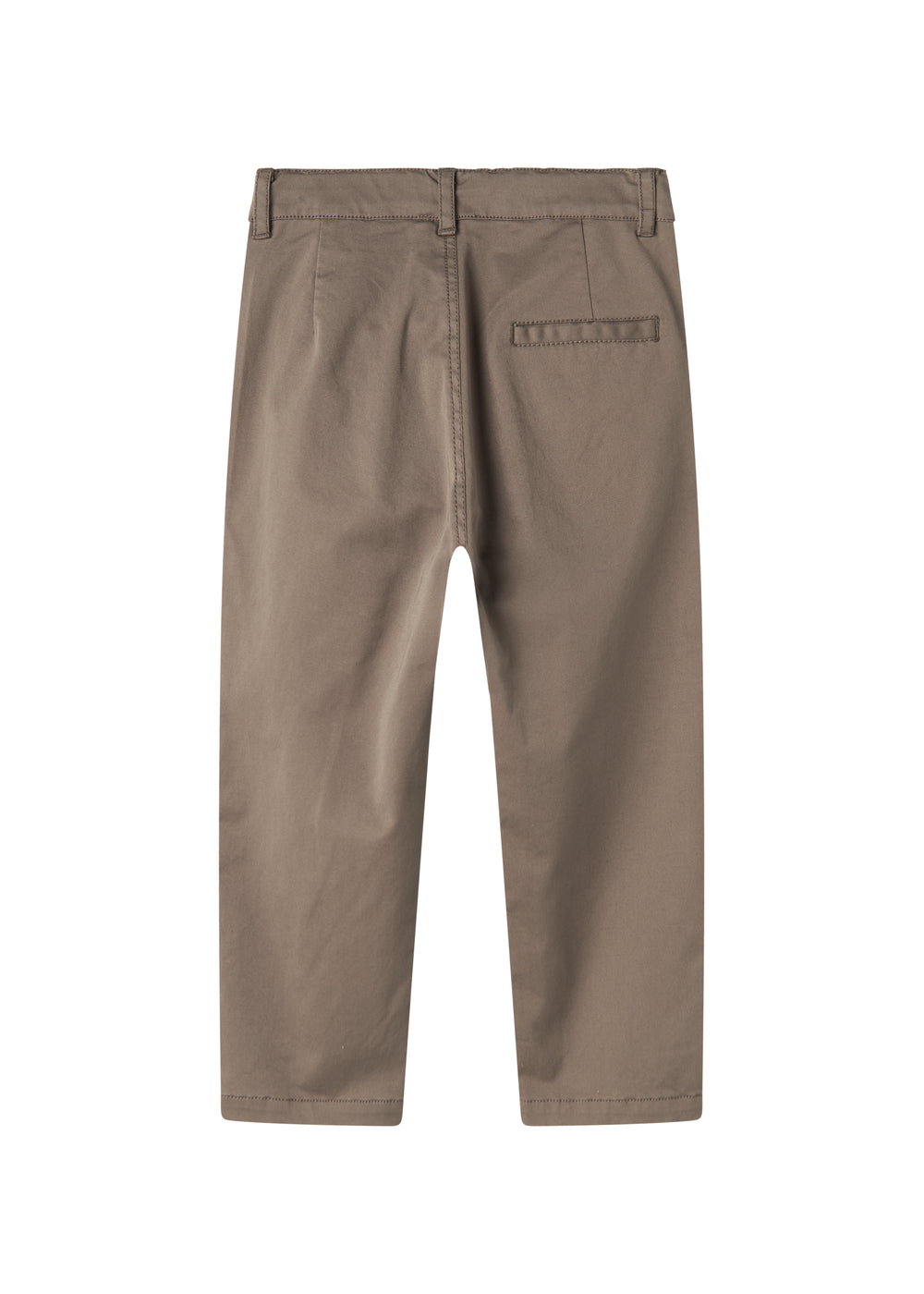 Bukser i kaki farve til børn med lommer og knaplukning
