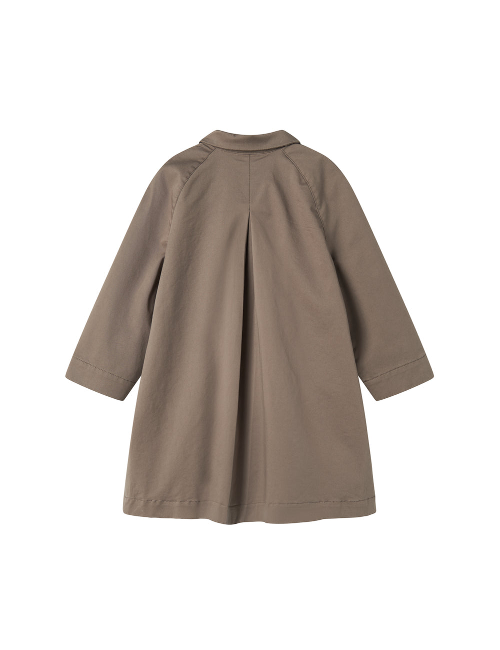 Enkel kaki chino frakke til børn set bagfra