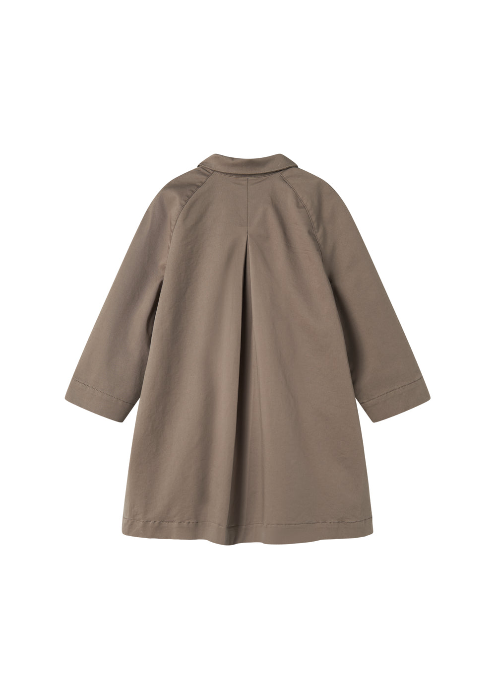 Enkel kaki chino frakke til børn set bagfra