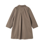 Enkel kaki chino frakke til børn set bagfra