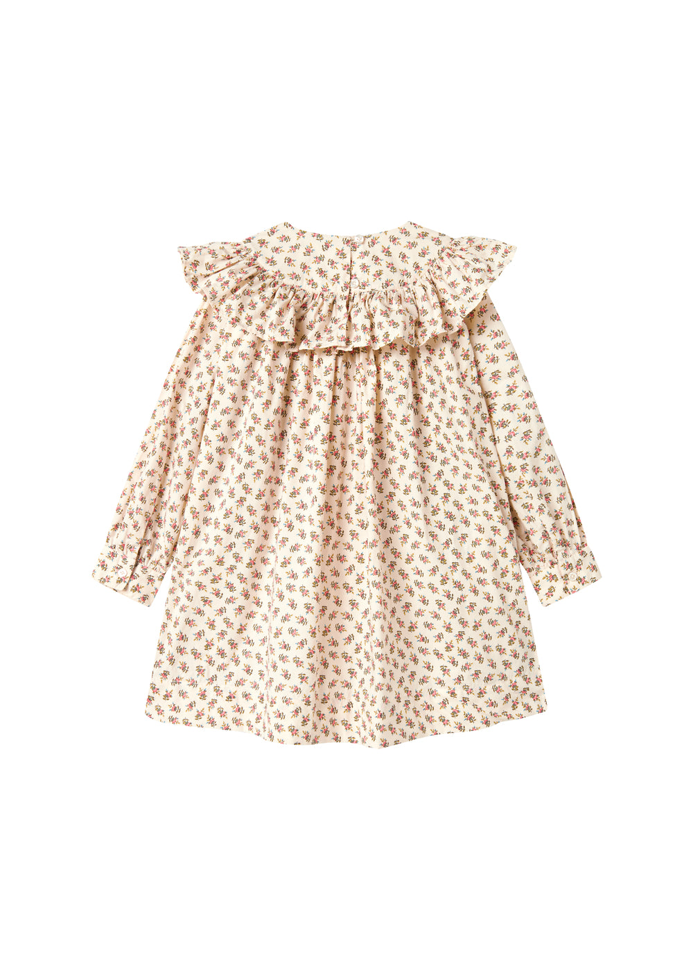 Kjole med blomsterprint og lange ærmer