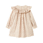 Kjole med blomsterprint og lange ærmer