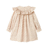 Kjole med blomsterprint og lange ærmer