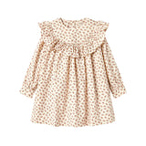 Kjole med blomsterprint og lange ærmer