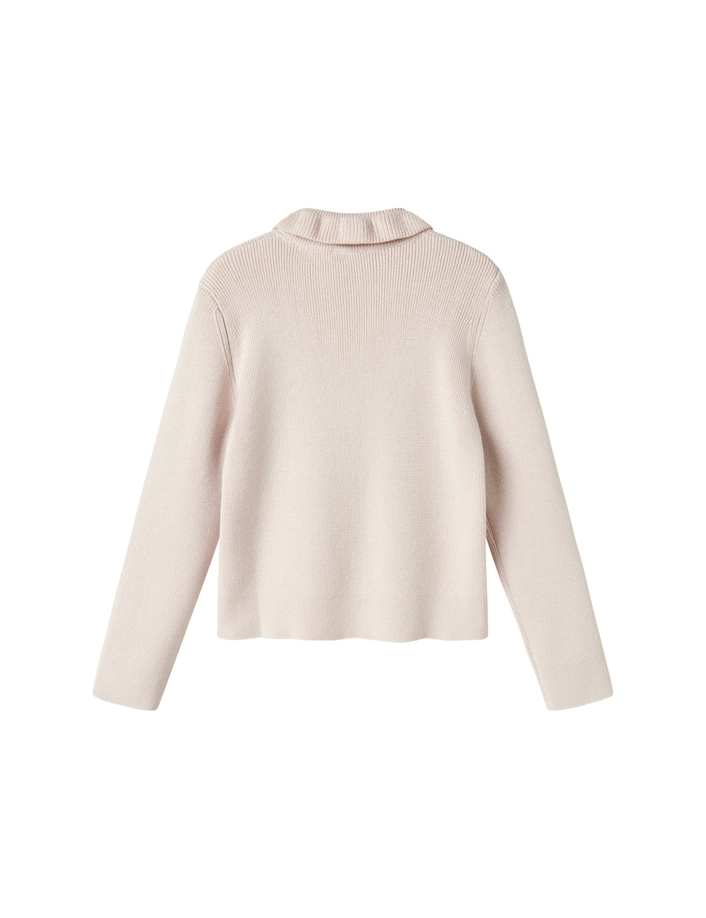 Hvid cardigan til børn med krave og knaplukning foran