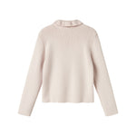 Hvid cardigan til børn med krave og knaplukning foran