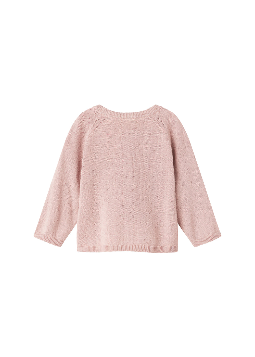 Lyserød strikcardigan til børn 