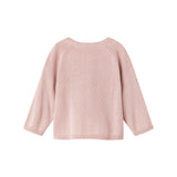 Lyserød strikcardigan til børn 