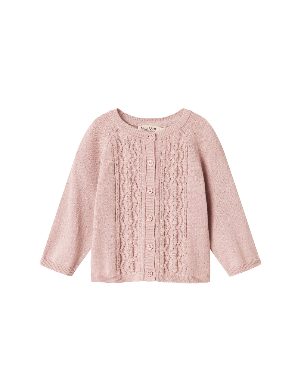 Pink knitted cardigan for children