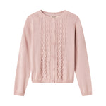 Lyserød strikcardigan til børn