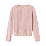 Lyserød strikcardigan til børn