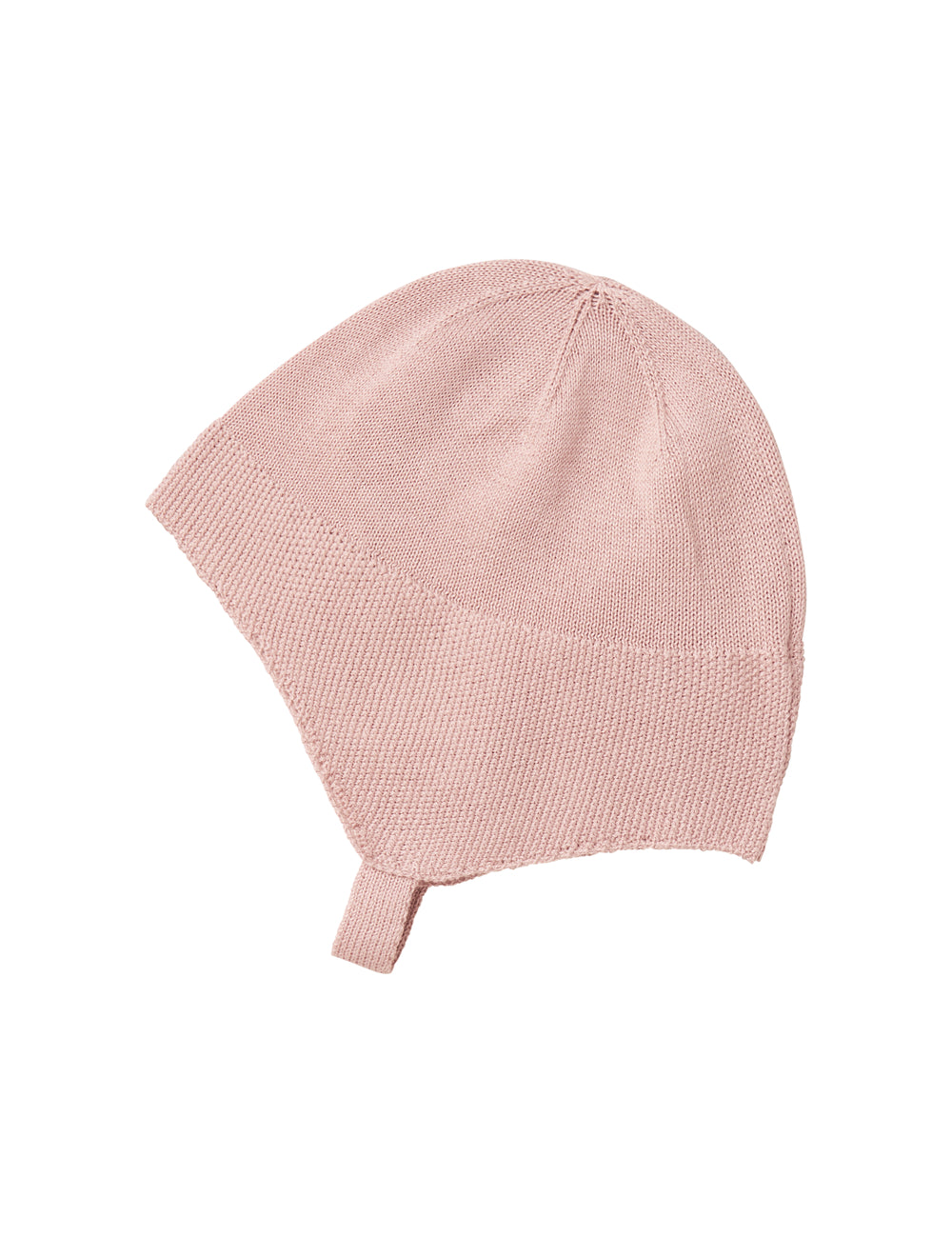 Lyserød hue i perlestrik til baby