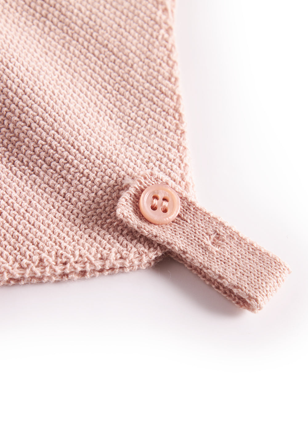 Lyserød hue i perlestrik til baby