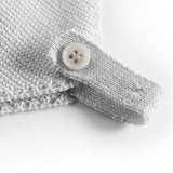 Grå hue i perlestrik til baby