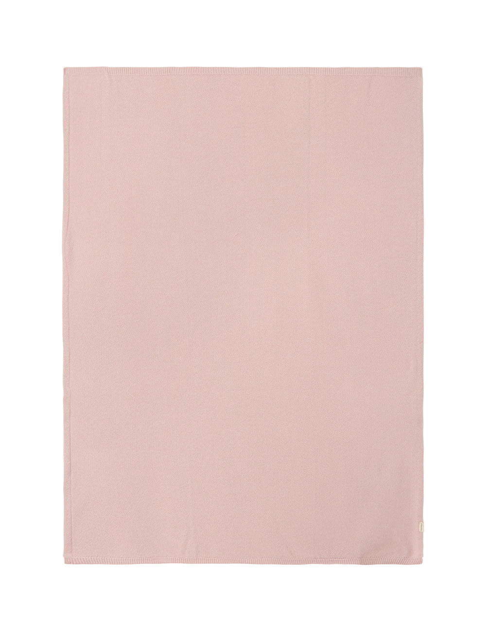 Lyserød strikket babytæppe