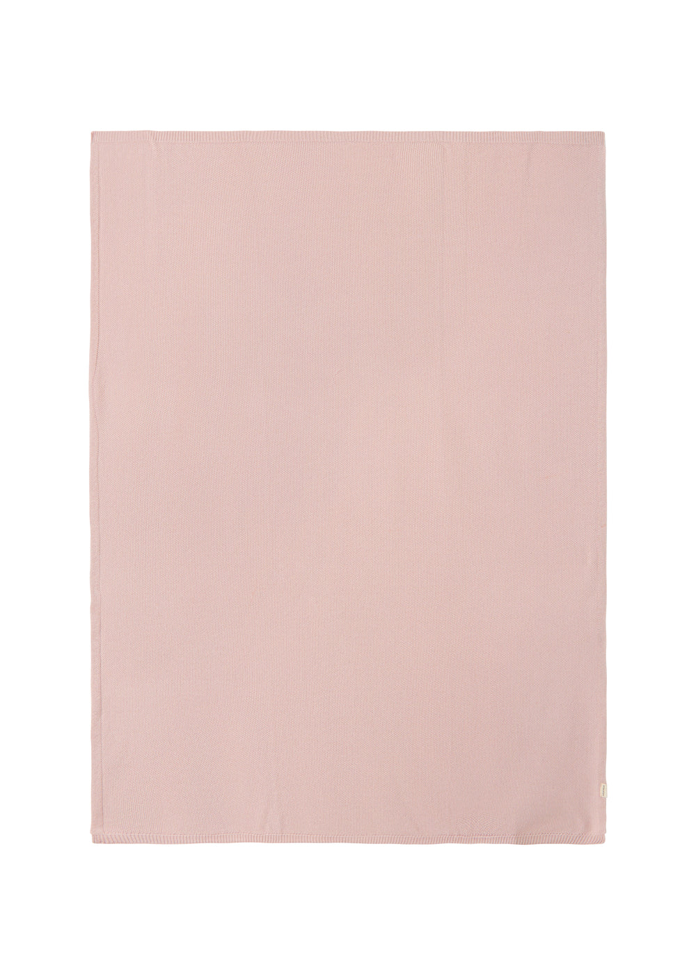 Lyserød strikket babytæppe