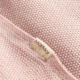 Lyserød strikket babytæppe