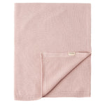 Lyserød strikket babytæppe