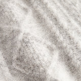 Strikvest til børn i lysegrå uld med kabelmønster