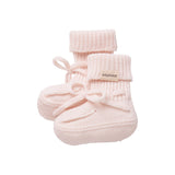 Abootie, Knit booties - Rose Quartz