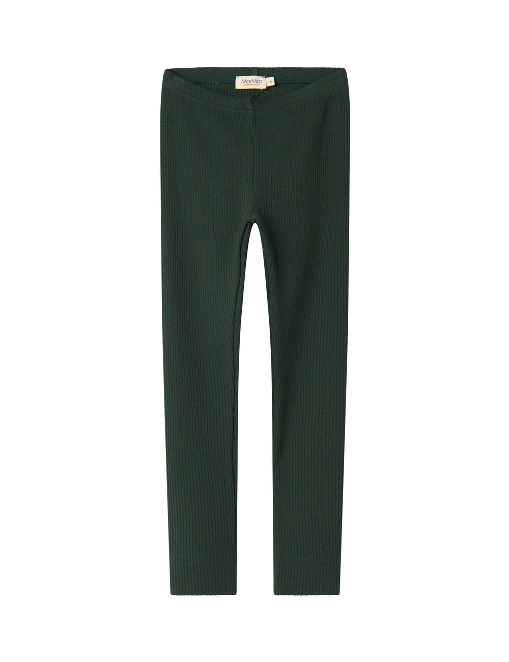 Grønne ribbettede leggings til børn