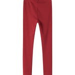 Røde ribstrikkede leggings til børn