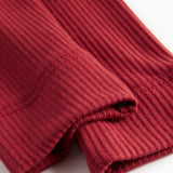 Røde ribstrikkede leggings til børn