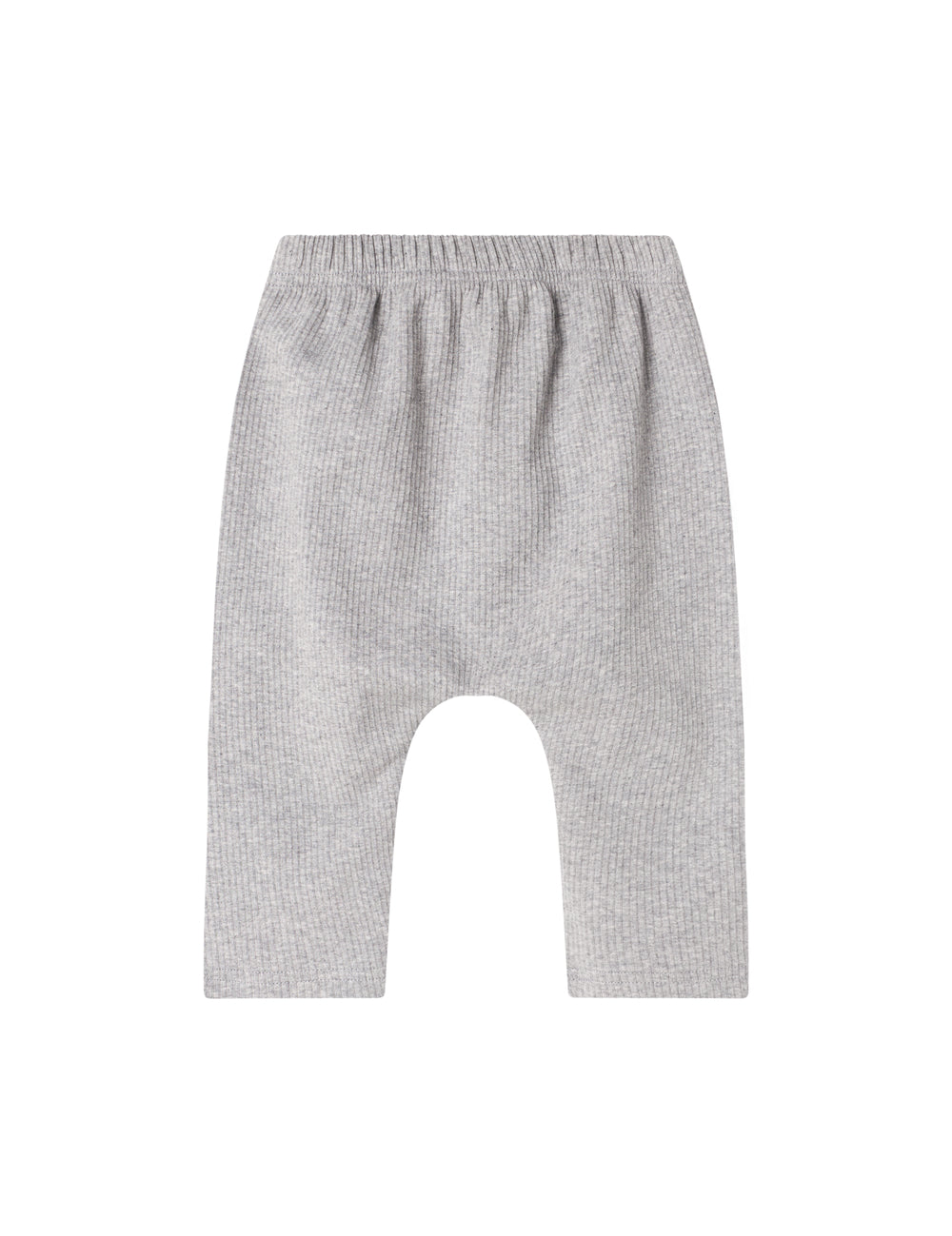Lysegrå ribbede bukser med snøre i taljen til baby