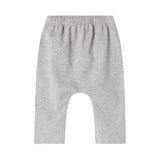 Lysegrå ribbede bukser med snøre i taljen til baby