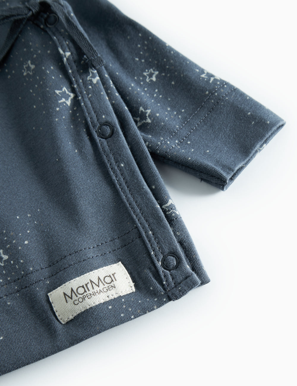 Dark blue wrap top with star print for newborn