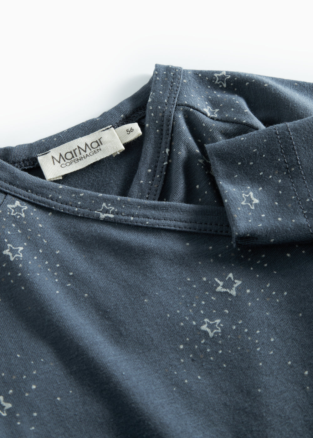 Mørkeblå heldragt med stjerneprint til nyfødt