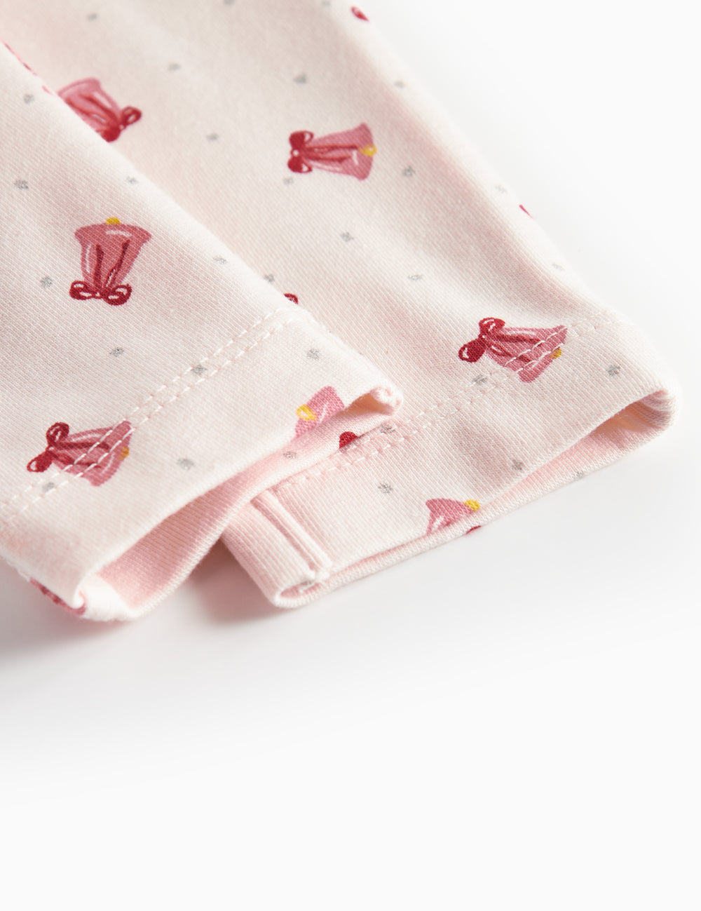 Baby pants with Christmas bell pattern