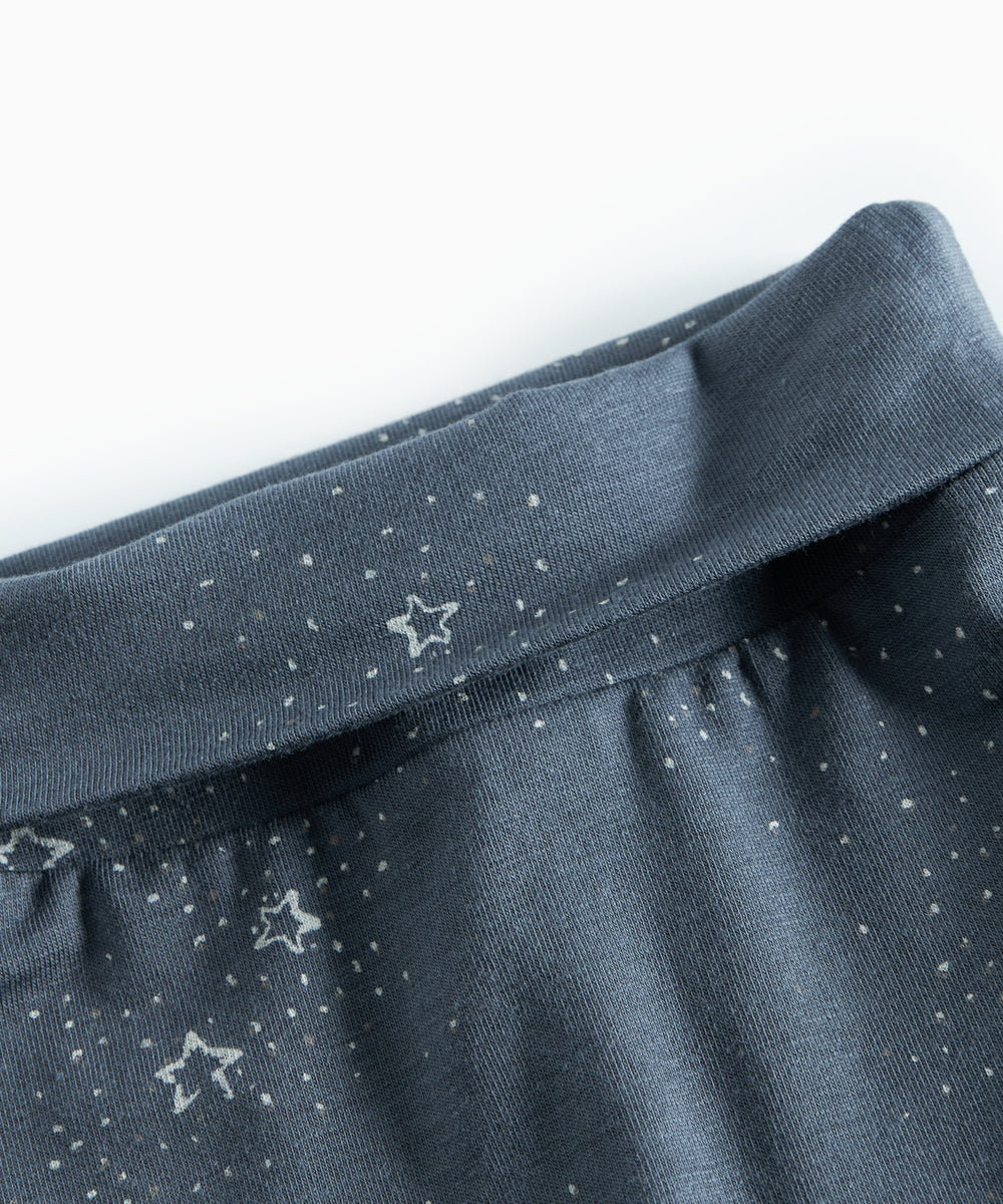 Mørkeblå babybukser med stjerneprint