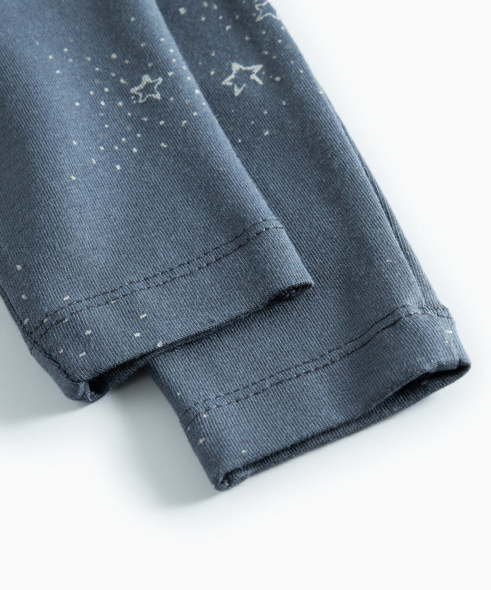 Mørkeblå babybukser med stjerneprint