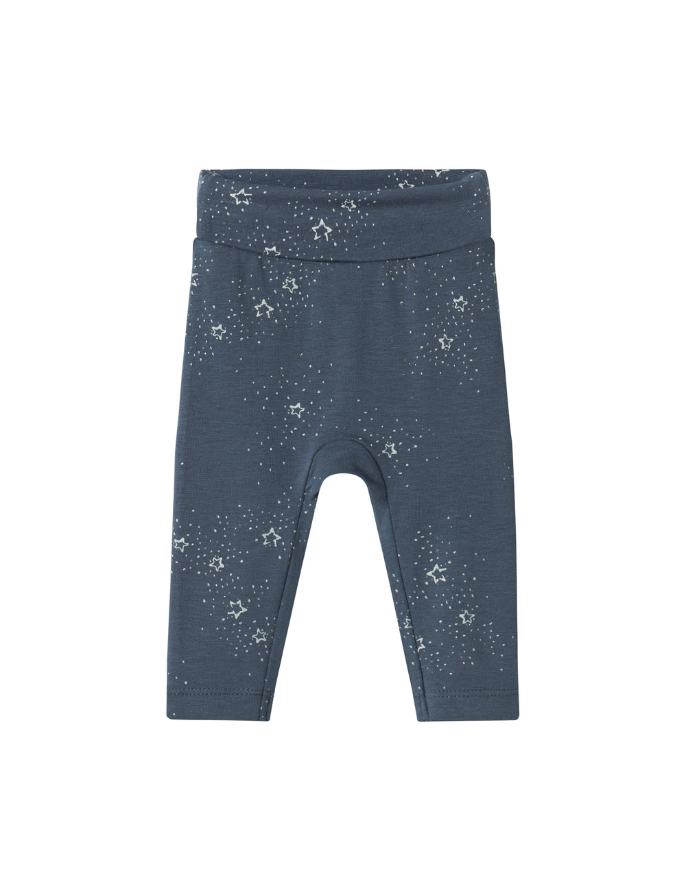 Dark blue baby trousers with star print
