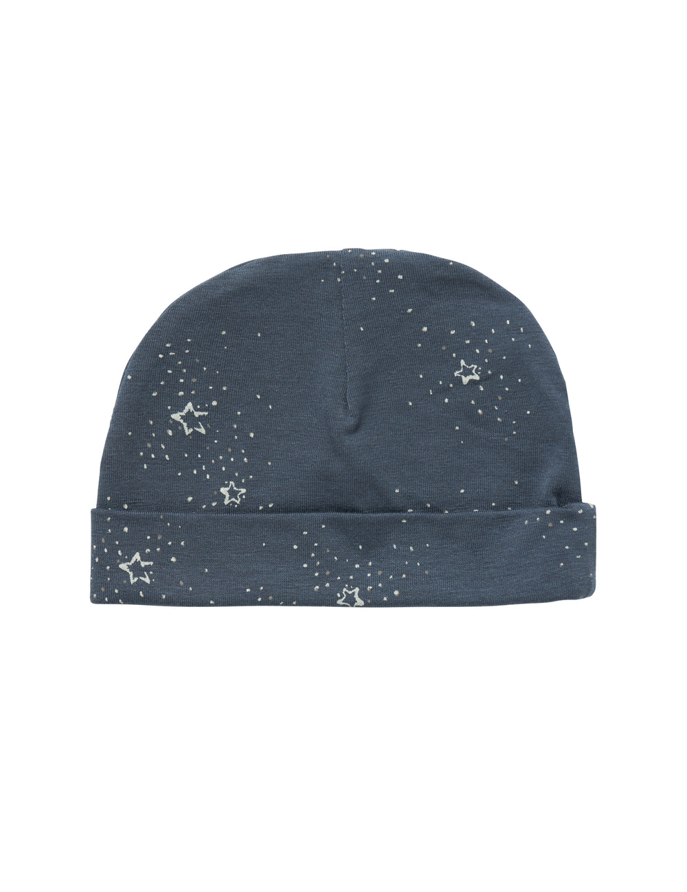 Mørkeblå hue med stjerneprint til nyfødt