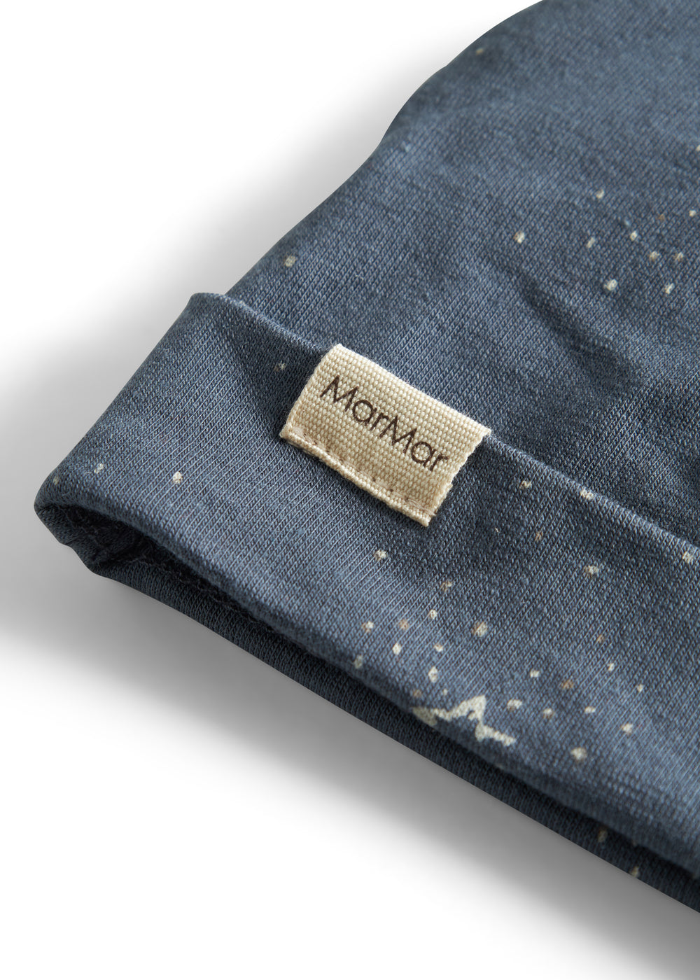 Mørkeblå hue med stjerneprint til nyfødt