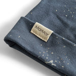 Mørkeblå hue med stjerneprint til nyfødt