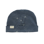 Mørkeblå hue med stjerneprint til nyfødt