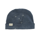 Mørkeblå hue med stjerneprint til nyfødt