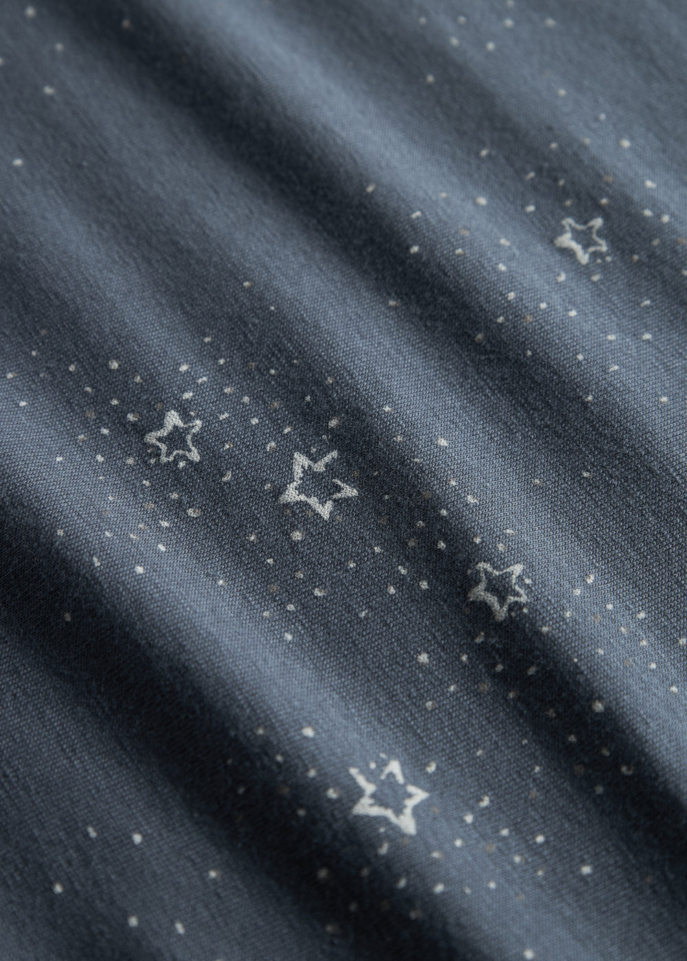 Mørkeblåt babytæppe med stjerneprint