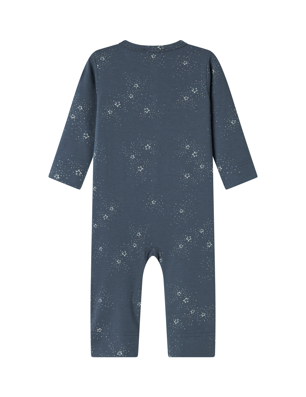 Mørkeblå baby heldragt med stjerneprint til