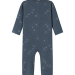 Mørkeblå baby heldragt med stjerneprint til
