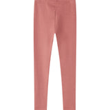 Støvet rosa ribstrikkede leggings til børn
