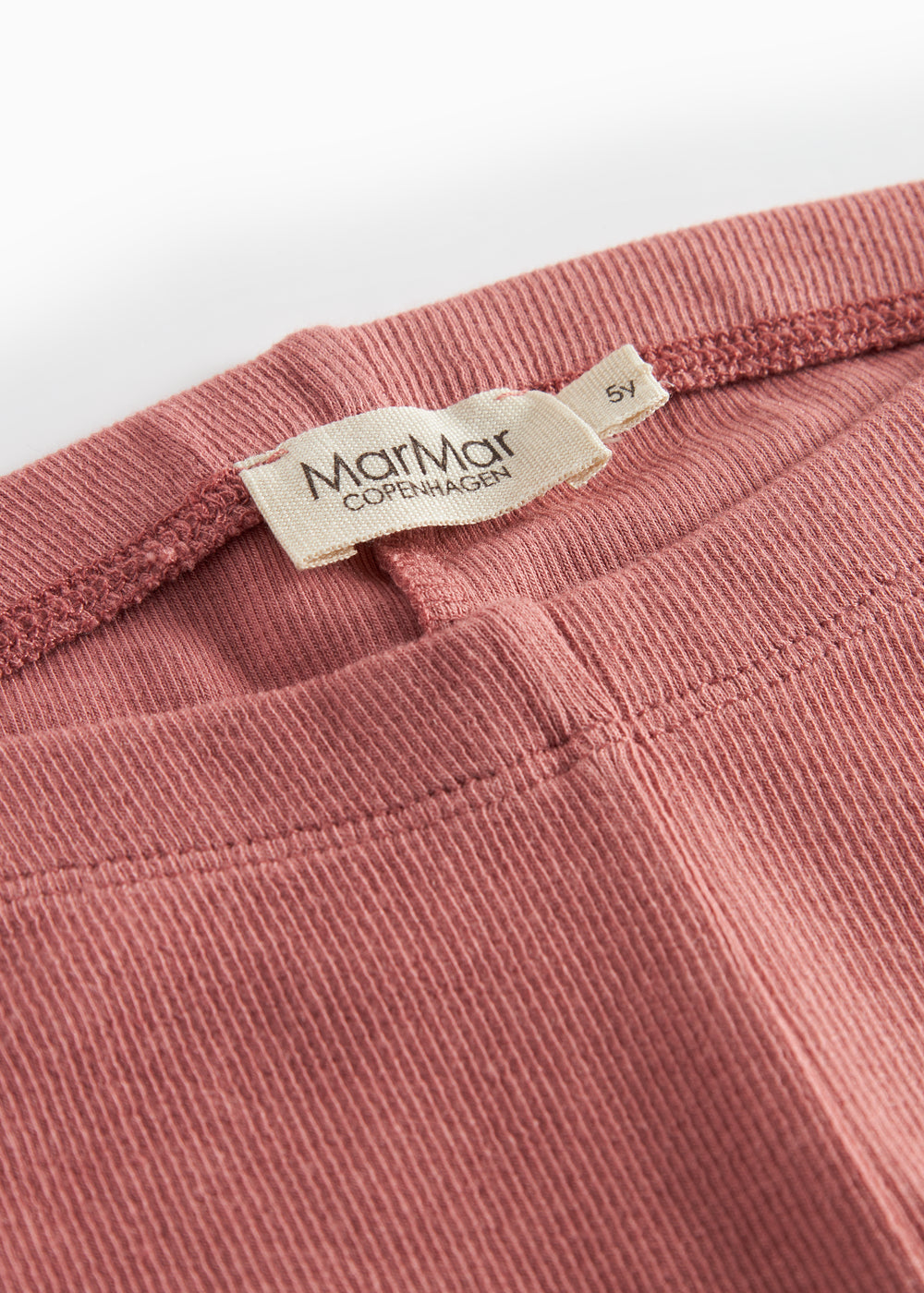 Støvet rosa ribstrikkede leggings til børn