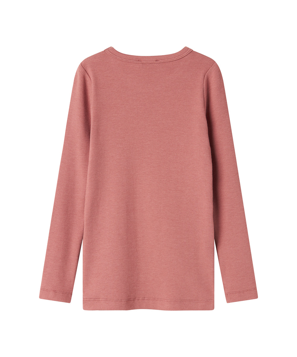 Støvet rosa t-shirt med lange ærmer til børn