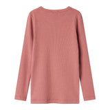 Støvet rosa t-shirt med lange ærmer til børn