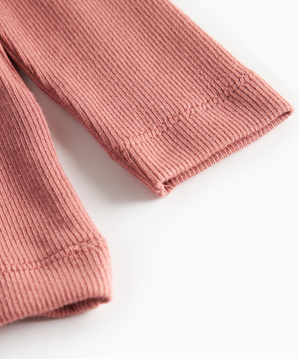 Støvet rosa t-shirt med lange ærmer til børn