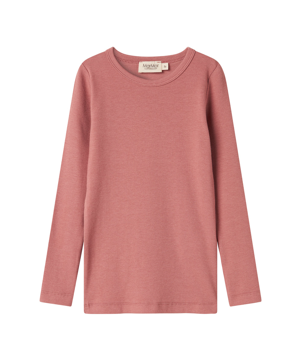 Støvet rosa t-shirt med lange ærmer til børn