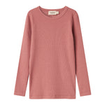 Støvet rosa t-shirt med lange ærmer til børn